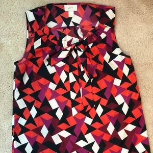 Loft multicolored sleeveless blouse.